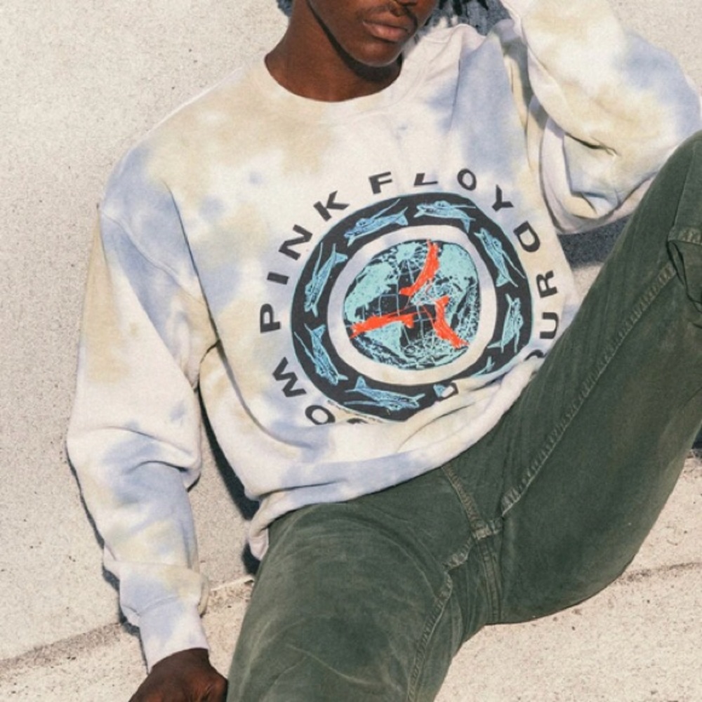Pink Floyd World Tour Tie Dye Sweatshirt